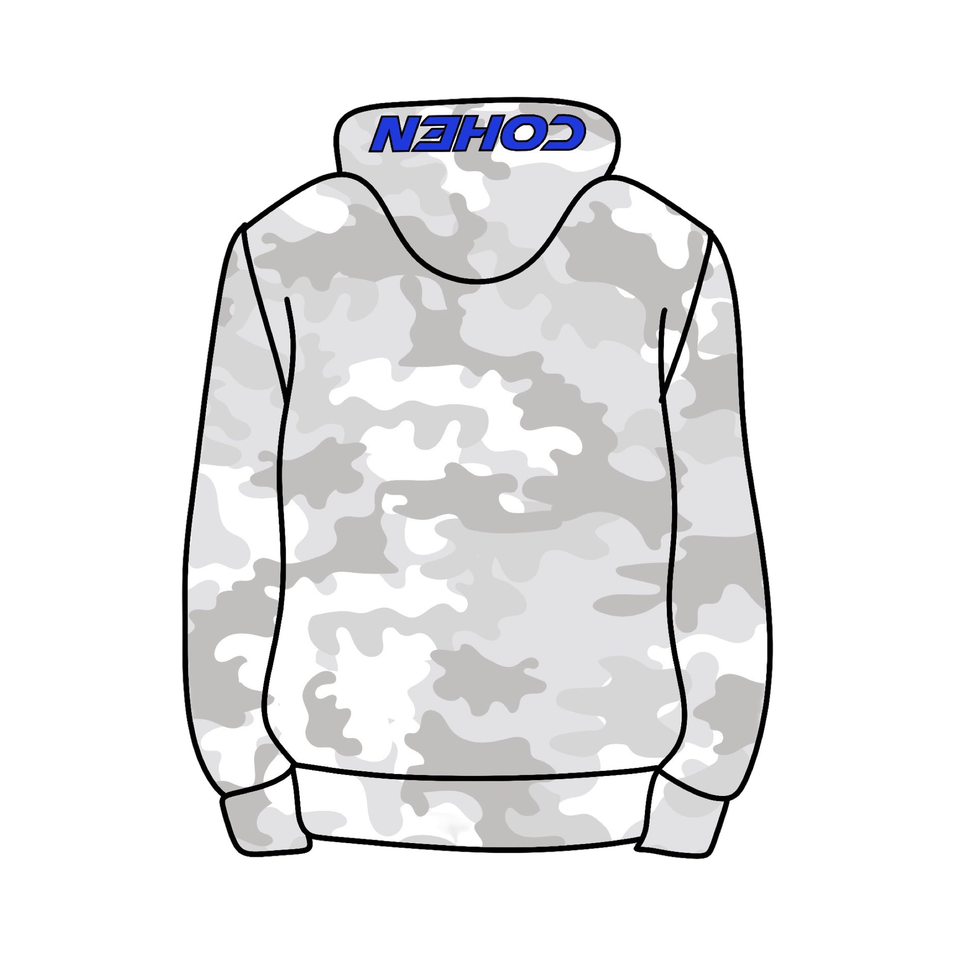 Grey Camo Hoodie - Custom Press
