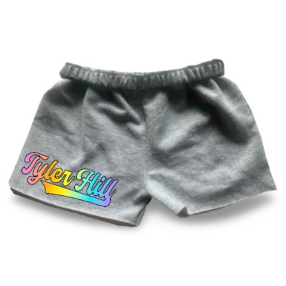 Pastel Rainbow Camp Cut Sweat-shorts