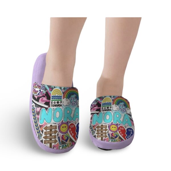 Camp Girls Fuzzy Slippers