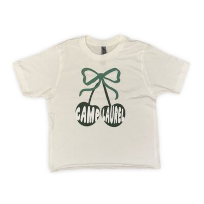Laurel Cherry White Tee – Youth Small
