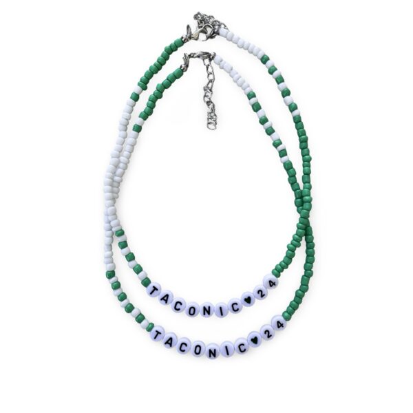 Seed Bead Camp Name Necklace – Camp Colors